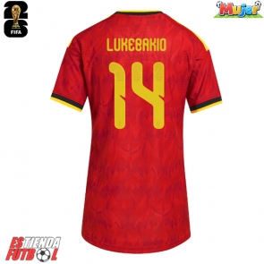Bélgica Dodi Lukebakio #14 Primera Equipación Mujer Mundial 2026 Manga Corta